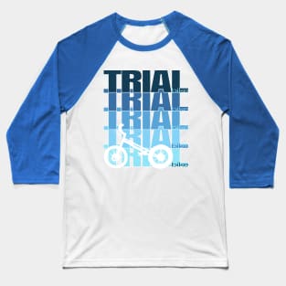 blue TRIAL Trialbike bike echo contour - cycling sports Baseball T-Shirt